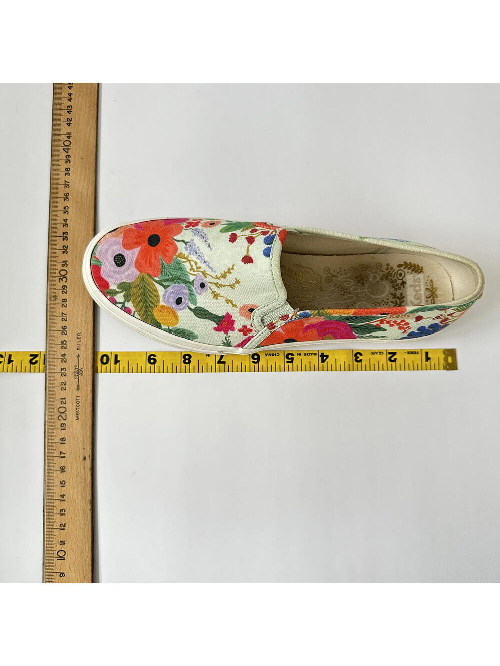Keds x Rifle Paper Co Floral Slip-On Canvas Sneakers Size 8 Garden Party Bright - Picture 6 of 8